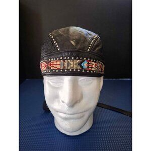 Motorcycle Head Wrap Bandana With Studs & Beads By Diamond Leathers Unisex